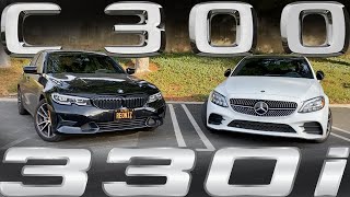 BMW 330i vs MercedesBenz C300 Which One Should You Buy [upl. by Ecnarrot]