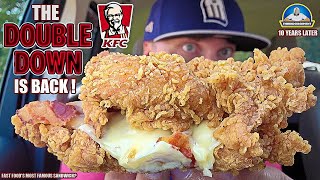 KFC® Double Down is BACK 🐔🐔🥓🧀 Gone in 2014  Back in 2023  theendorsement [upl. by Annelg]