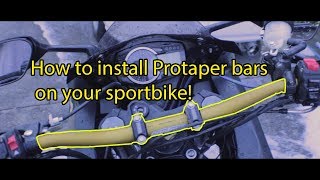 How to install Protaper Handlebars on sportbike 2017 Suzuki GSXR 600 750 [upl. by Derrick275]