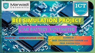 🔋🔋CAR BATTERY VOLTMETER CIRCUIT  SIMULATION AND EXPLANATION [upl. by Gweneth]