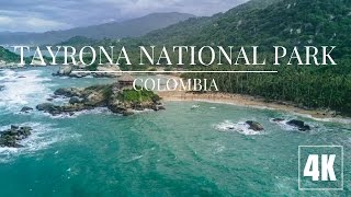 Tayrona Nationa Park From Above Colombia  DJI Mavic Pro 4K [upl. by Airbas]