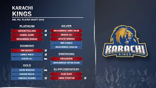 Karachi Kings All Picks HBLPSLDraft HBLPSL9 [upl. by Nyllek]