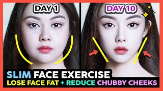 🥇BEST FACE EXERCISES TO LOSE FACE FAT FAST  REDUCE CHUBBY CHEEKS  GET A SLIM FACE IN 10 DAYS [upl. by Clapp279]