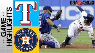 Houston Astros vs Texas Rangers GAME HIGHLIGHTS TODAY September 05 2023  MLB 2023 [upl. by Joela153]