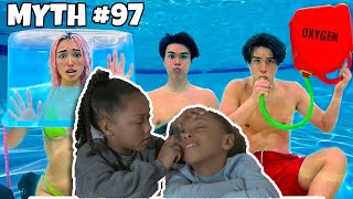 Stokes Twins BUSTING 100 MYTHS IN 24 HOURS Reaction Video [upl. by Imrots]