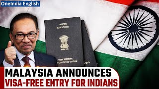 Malaysia to allow visafree entry of Indian and Chinese tourists from December 1  Oneindia News [upl. by Randal]