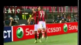 AC Milan  Auxerre Champions League 20102011 Gol Ibrahimovic [upl. by Siberson412]