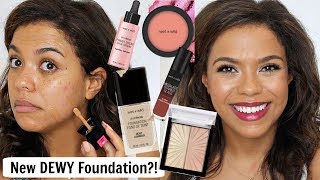 NEW Wet n Wild 2020 Photo Focus Dewy Foundation Review  Wear Test [upl. by Ahsiekat]