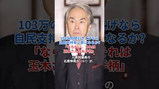 ［石原伸晃］103万の壁引き上げなら自民支持率上昇になるかに「ならない。それは玉木さんのお手柄」 [upl. by Amesari316]