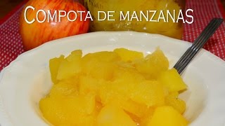 Compota de manzanas casera FACIL postre bajas calorias [upl. by Kristof]