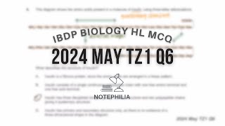 IB Biology HL 2024 May TZ1 Paper 1 Q6 [upl. by Nylirret945]