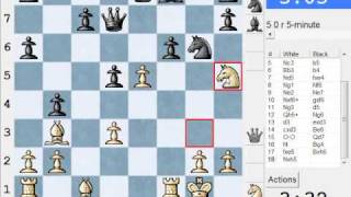 Ruy Lopez Schliemann defense deferred C70  LIVE Blitz Chess 715 vs gamebottle 2056 [upl. by Sucramad]