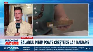 Salariul minim ar putea crește de la 1 ianuarie Venitul brut ar ajunge la 4100 de lei [upl. by Ancel]