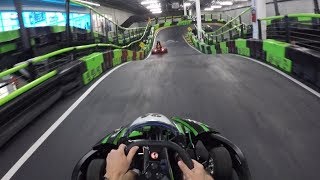 Racing Electric Go Karts At 35 MPH  Andretti Indoor Kart amp Games Orlando [upl. by Iduj884]