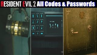 RE2 Locker Codes amp Safe Combinations  Resident Evil 2 Remake PS4 Pro [upl. by Issim394]