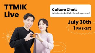 Culture Chat Is it okay to do this in Korea Age matters [upl. by Aicsile]