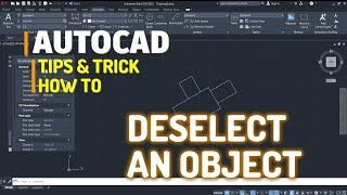 AutoCAD How To Deselect An Object Tutorial [upl. by Biagio]