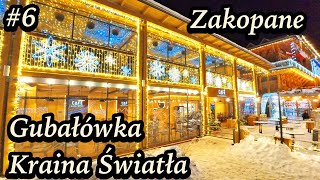 Zakopane 6 Gubałówka  Kraina Światła krupówki nocą [upl. by Enayr]