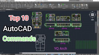 Top 10 AutoCAD Commands for YQArch Experts [upl. by Aisad296]