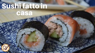 Sushi fatto in casa senza pesce crudo [upl. by Ennovihc]