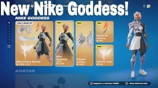 Fortnite Chapter 5 Season 2  BRAND NEW NIKE GODDESS VICTORY BUNDLE ITEM SHOP 42424 REVIEW [upl. by Vasilis]