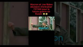 Macron et Joe Biden entraînent lOTAN contre la Russie 😳🤣 humour france politique film fyp fr [upl. by Hafler]