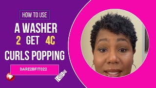 Wash n Go using washer detangler on Short TWA  4C Natural Short Hair [upl. by Clovis963]