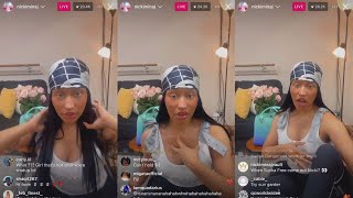 Nicki Minaj Shows How A Bad Bih Drinks Water On Live [upl. by Bayer]