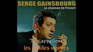 La chanson de Prévert by SERGE GAINSBOURG  lucien depuydt karaoke [upl. by Friedberg]