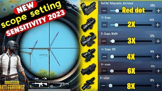 PUBG MOBILEBGMI Scope Sensitivity Settings 2x 3x 4x 6x 8x 2024 😱 New Best Scope Settings in 2024🔥 [upl. by Buiron96]