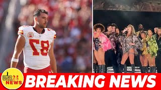 Taylor Swift gives Travis Kelce a shoutout at final Eras Tour Miami show despite NFL star skipping [upl. by Ramah563]