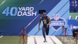 John Ross hurts himself running the 40 yard Dash [upl. by Jorrie]