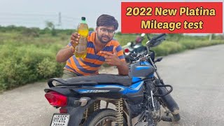 2022 New Bajaj Platina 1 litre Mileage test [upl. by Kcirrem205]