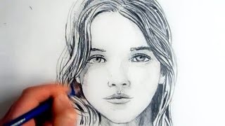 How To Draw A Female Face Step By Step [upl. by Austina]