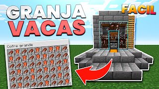 🐄 GRANJA de VACAS FÁCIL  Tutorial Minecraft Java 120 [upl. by Jezabel]