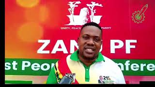 ZANU PF Director of Information Farai Marapira speaking ahead of the ZANUPF 21st Peoples Conf [upl. by Thetis]