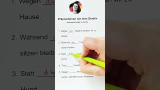 Präpositionen im Genitiv 🧐🇩🇪 Kennst du alle Präpositionen deutsch german learngerman germany [upl. by Sitruc]