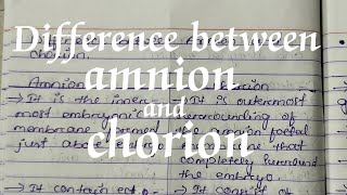 🔴Difference between amnion and chorion class 12th Biology [upl. by Doersten]