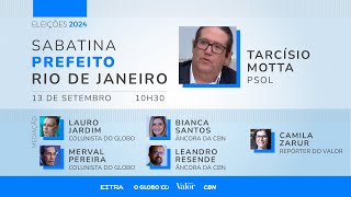 Tarcísio Motta sabatina com candidatos à prefeitura do Rio de Janeiro [upl. by Botti]