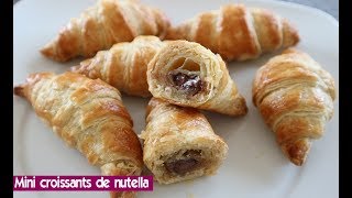 Mini croissants o croasants de nutella faciles y rápidos [upl. by Wallach]