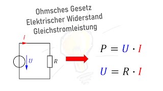 Erklärung  Ohmsches Gesetz elektrischer Widerstand amp Leistung [upl. by Langille860]