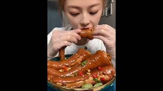 Porky Pleasures The Ultimate Pig Tail ASMR Experience mukbang [upl. by Siryt]