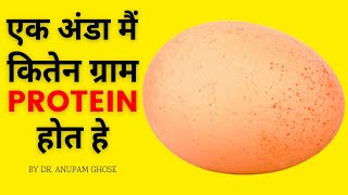 1 अंडे में कितना प्रोटीन होता है  Ek Egg me Kitne Gram Protein hota hai  Dr Anupam Ghose [upl. by Moreville]