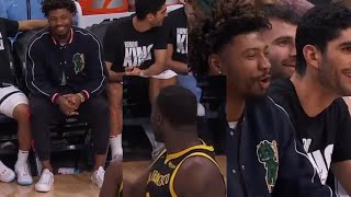 DRAYMOND GREEN MOCKED BY MARCUS SMART amp BENCH quotGET HIS A EJECTEDquot GREEN YELLS BACK quotSAY THAT SHT [upl. by Kyd472]