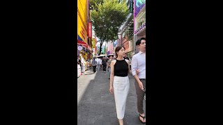 Myeongdong Street ☀🤩🧡🧡myeongdong korea seoul [upl. by Yessac]