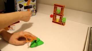 Mattel Angry Birds Knock on Wood Board Game in Action [upl. by Amirak]