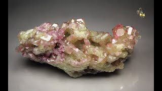 20713  VESUVIANITE with RASPBERRY CAPS Jeffrey mine Canada [upl. by Wilma768]