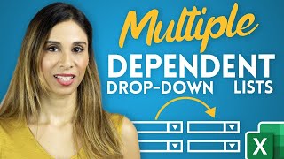 Create Multiple Dependent DropDown Lists in Excel on Every Row [upl. by Novyart]