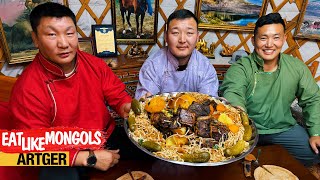 Mighty Mongolian HORHOG TSUIVAN for Mighty Wrestlers Mukbang Nomads  Eat Like Mongols [upl. by Hussein612]