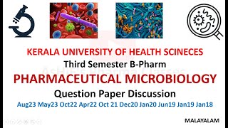 Pharmaceutical Microbiology Previous year Question Papers Discussion 3rd Semester B Pharm KUHS [upl. by Dorca965]